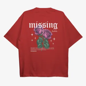 Missing Oversized Red Tshirt