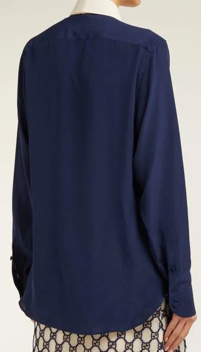 Neck-Tie Silk-Georgette Blouse