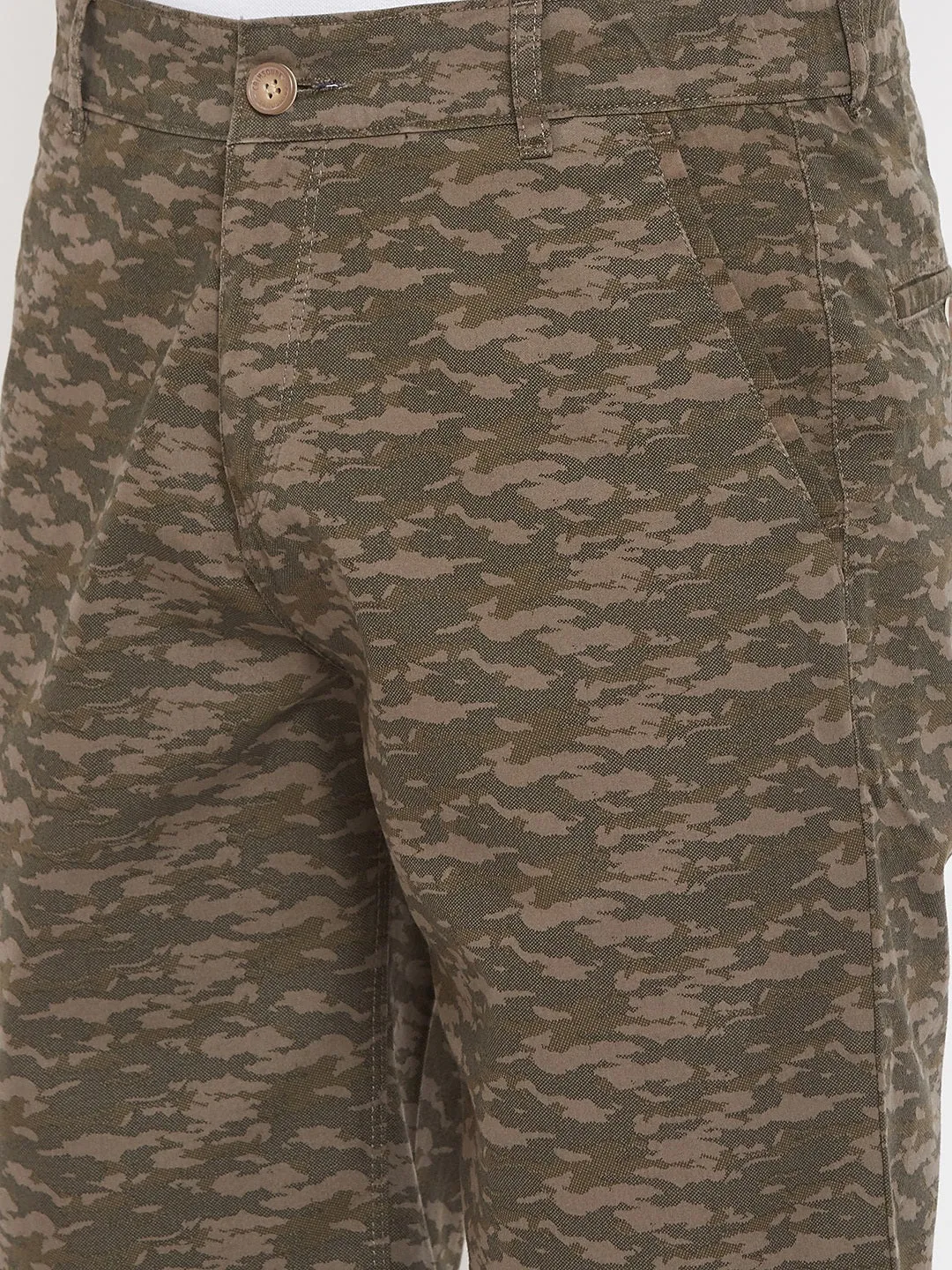 Olive Printed shorts