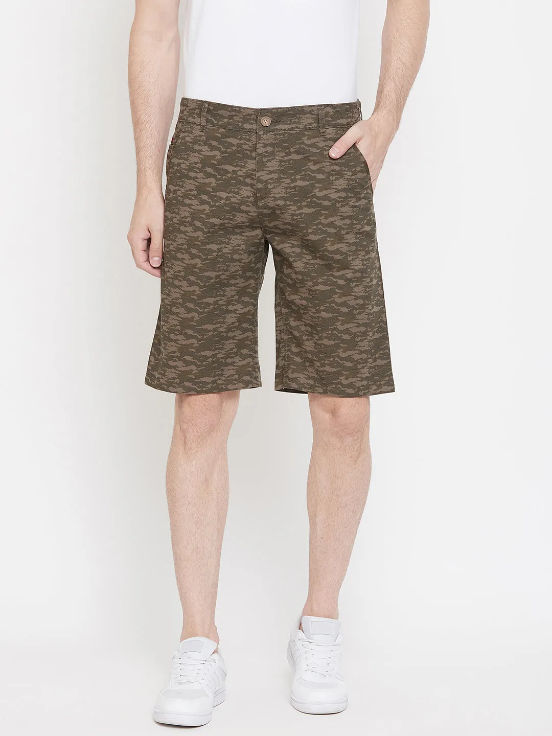 Olive Printed shorts
