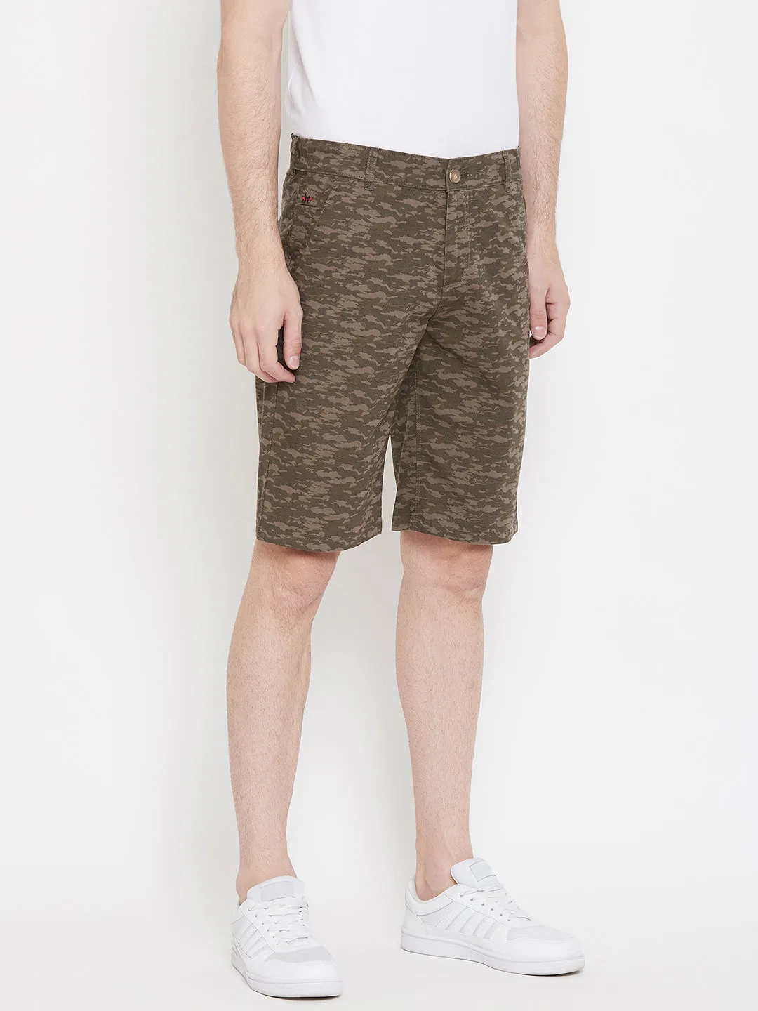 Olive Printed shorts