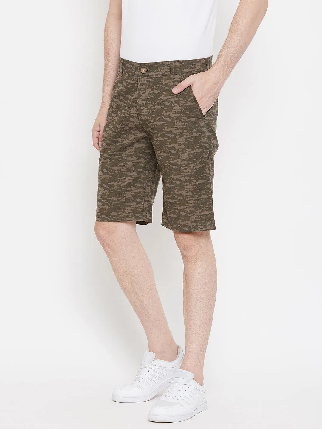 Olive Printed shorts