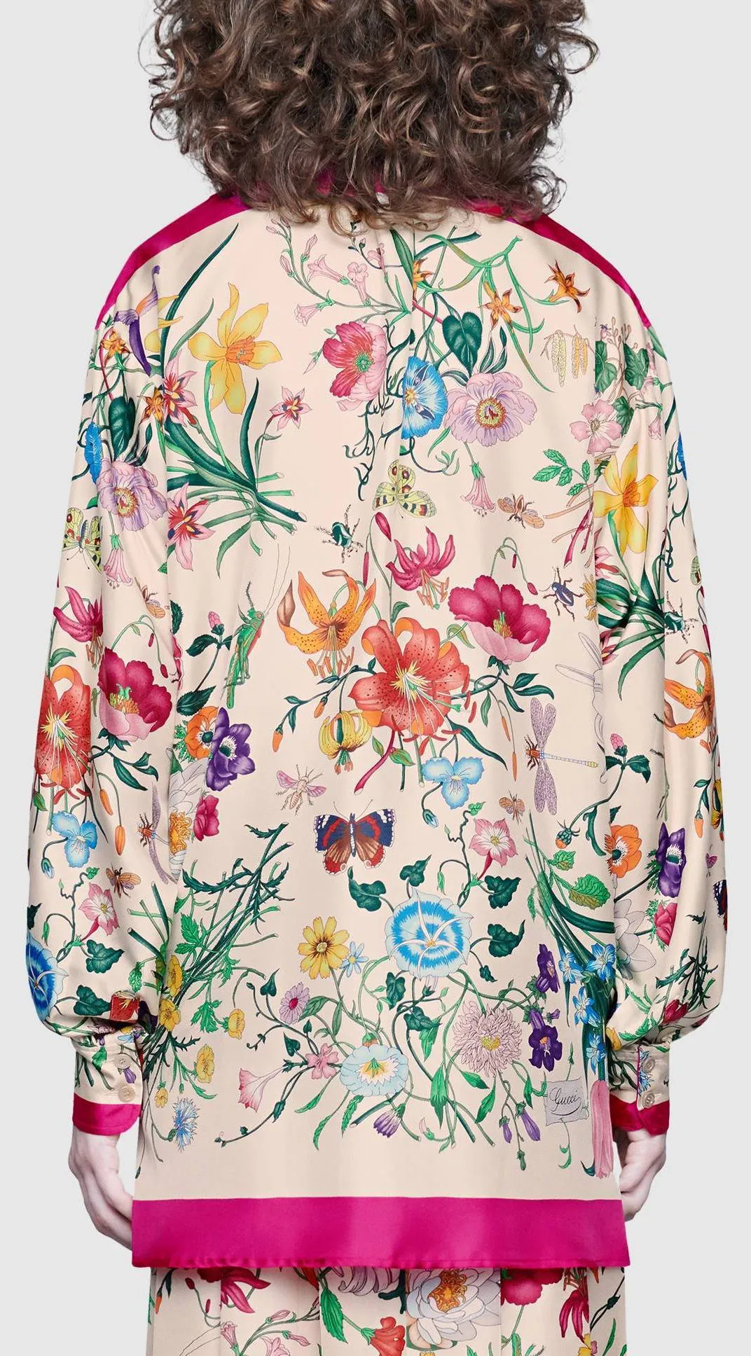 Oversize Shirt with Flora Print
