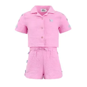Pink Bows Summer Short Set