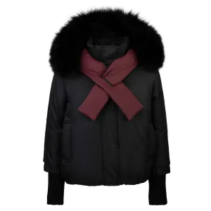 Pramie Black/Burgundy Girls Shawl Jacket