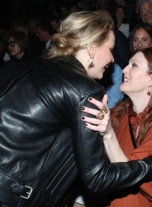 Premium Black Sheep Leather Jacket Worn By Jennifer Lawrence | Jennifer Lawrence Premium Black Sheep Leather Jacket