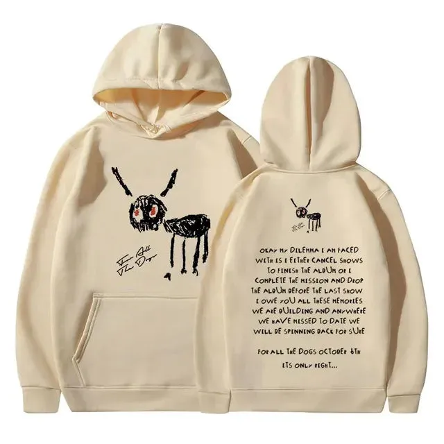 "For All The Dogs" Printed Vintage Hoodies