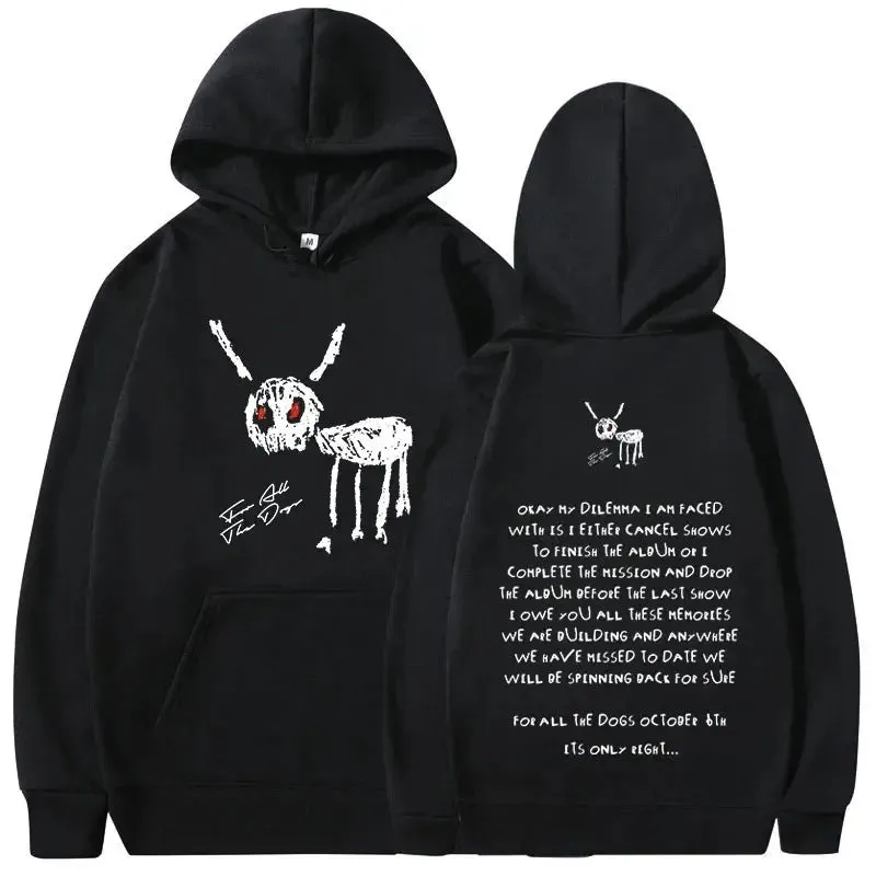 "For All The Dogs" Printed Vintage Hoodies
