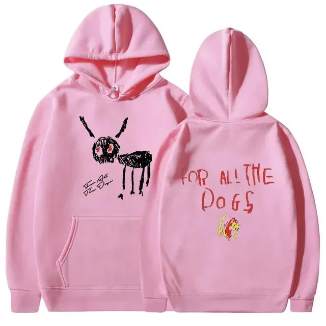 "For All The Dogs" Printed Vintage Hoodies
