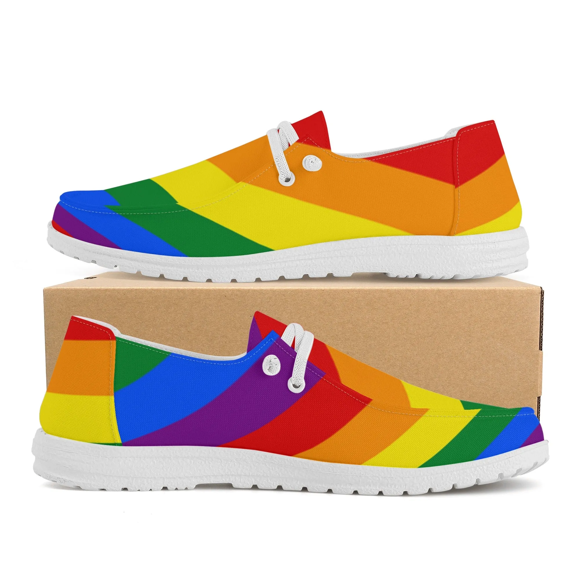 Rainbow Pride Collection - Mens Canvas Loafers