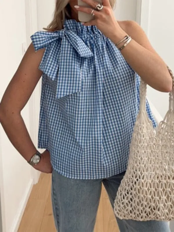 Resort Style Hot Girl Halter Sleeveless Vest Shirt