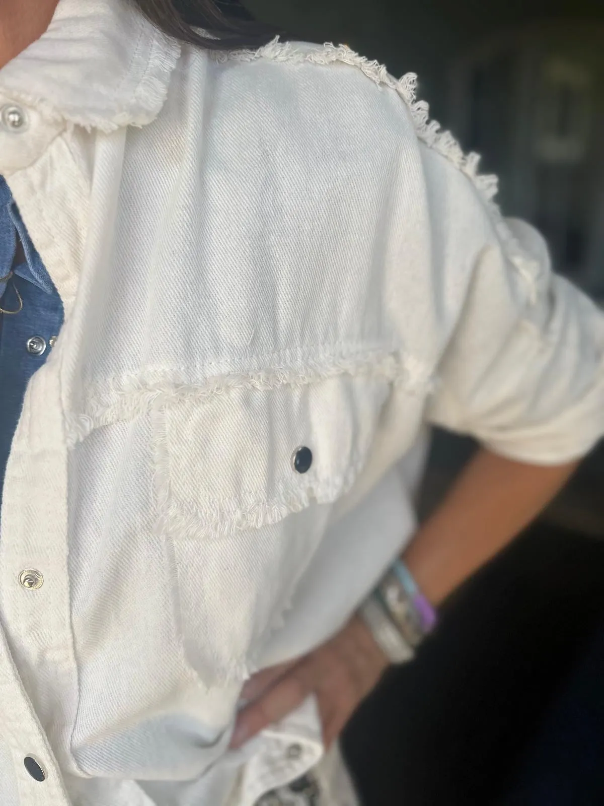 Rock & Roll Jacket- White/Blue