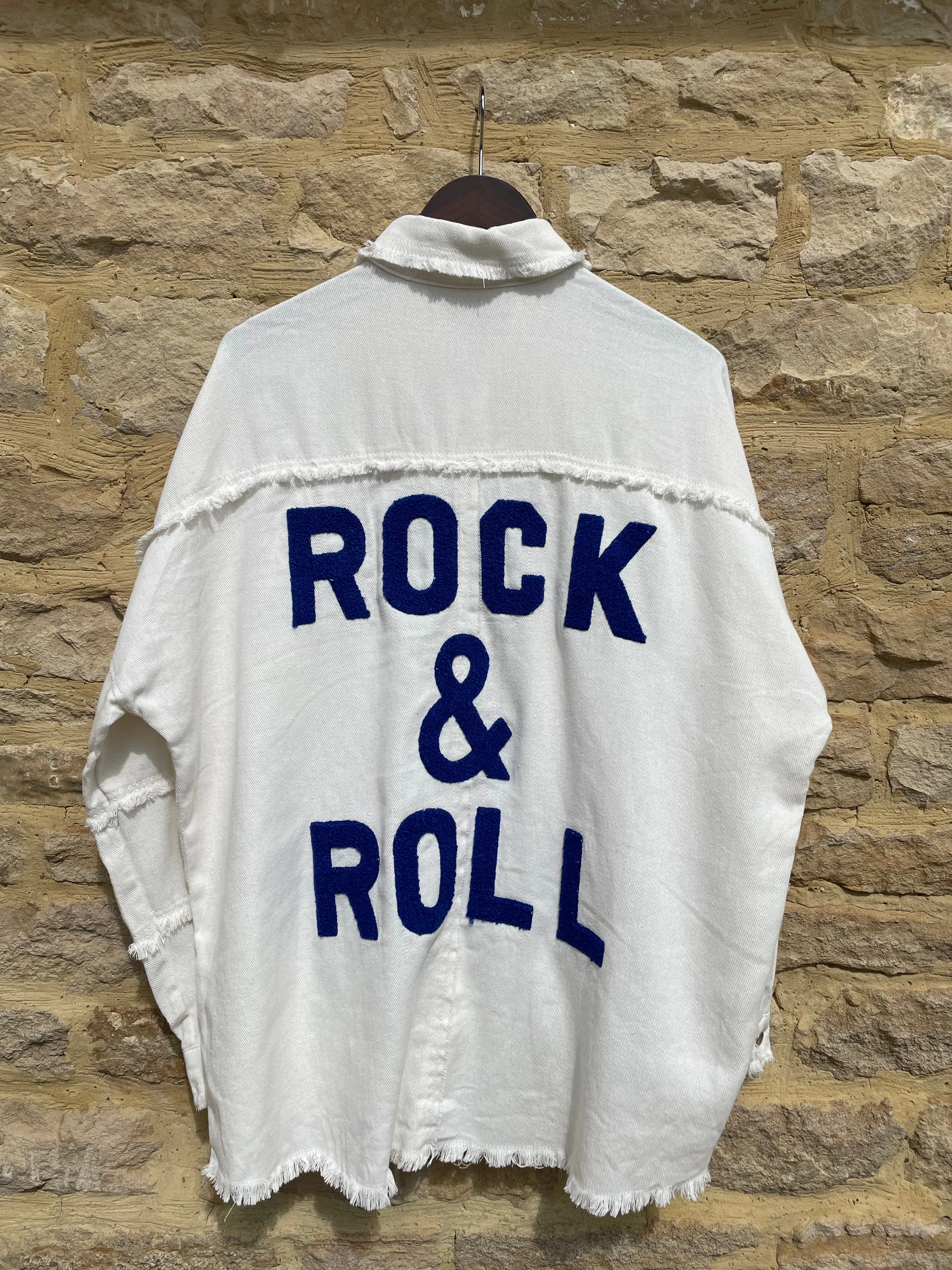 Rock & Roll Jacket- White/Blue