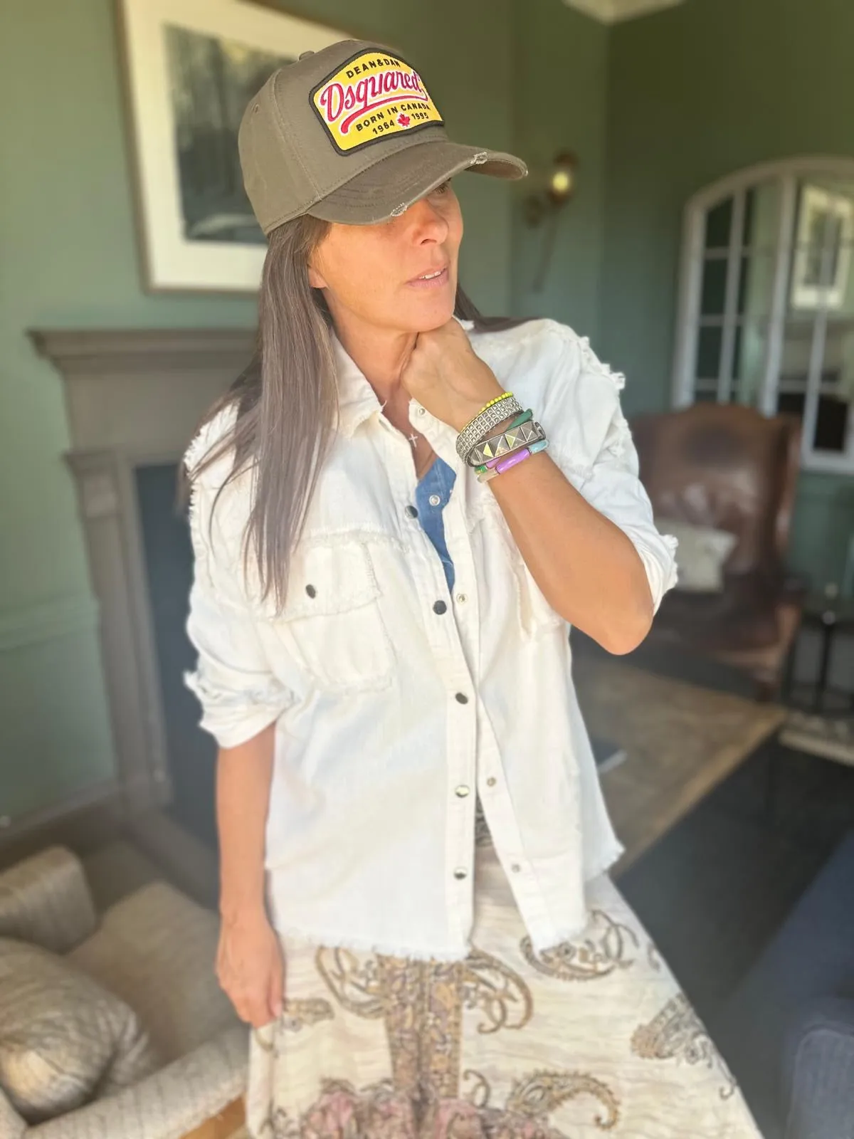 Rock & Roll Jacket- White/Blue