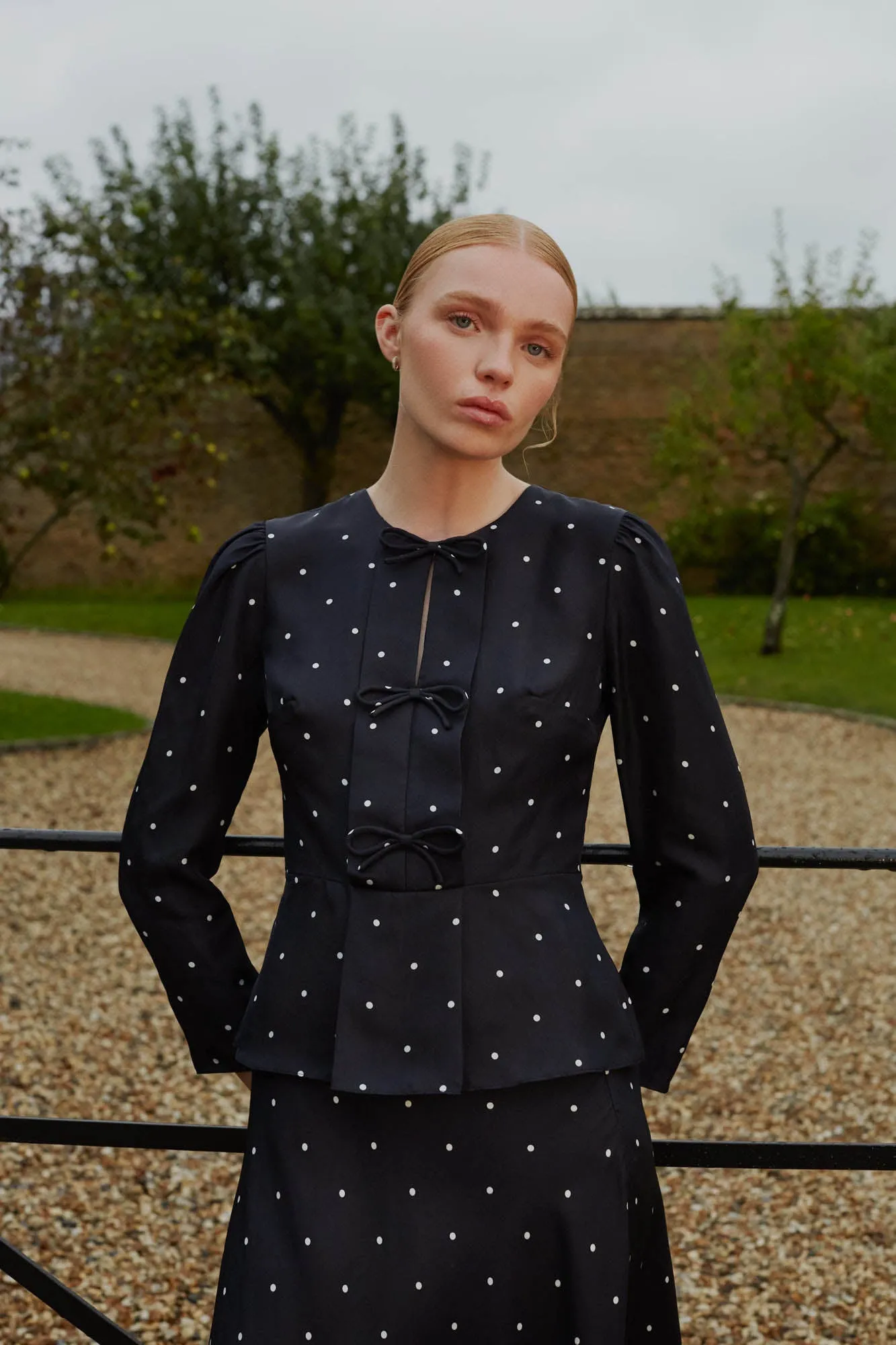 Serena polka spot blouse