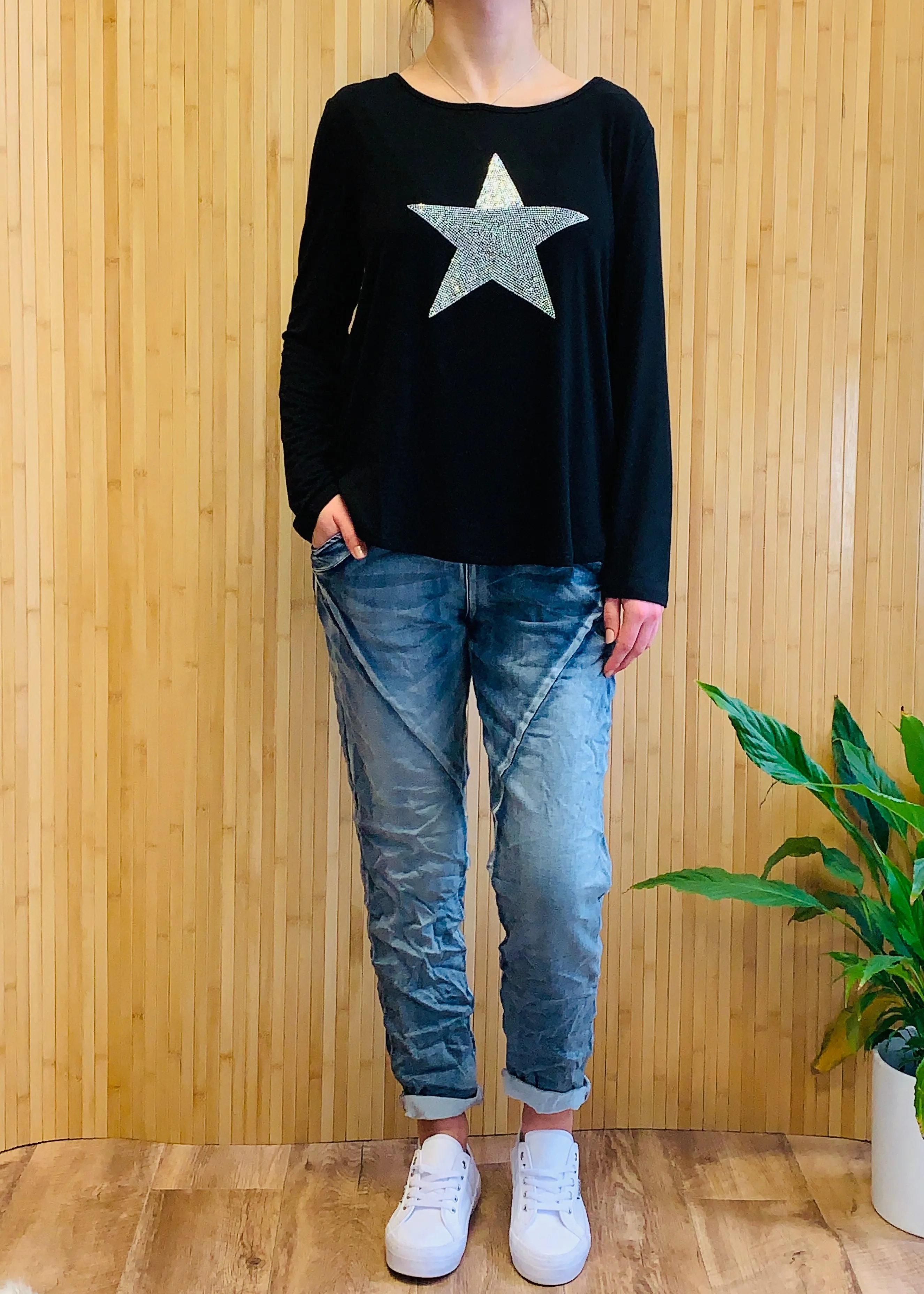 Shona Star Top || Black