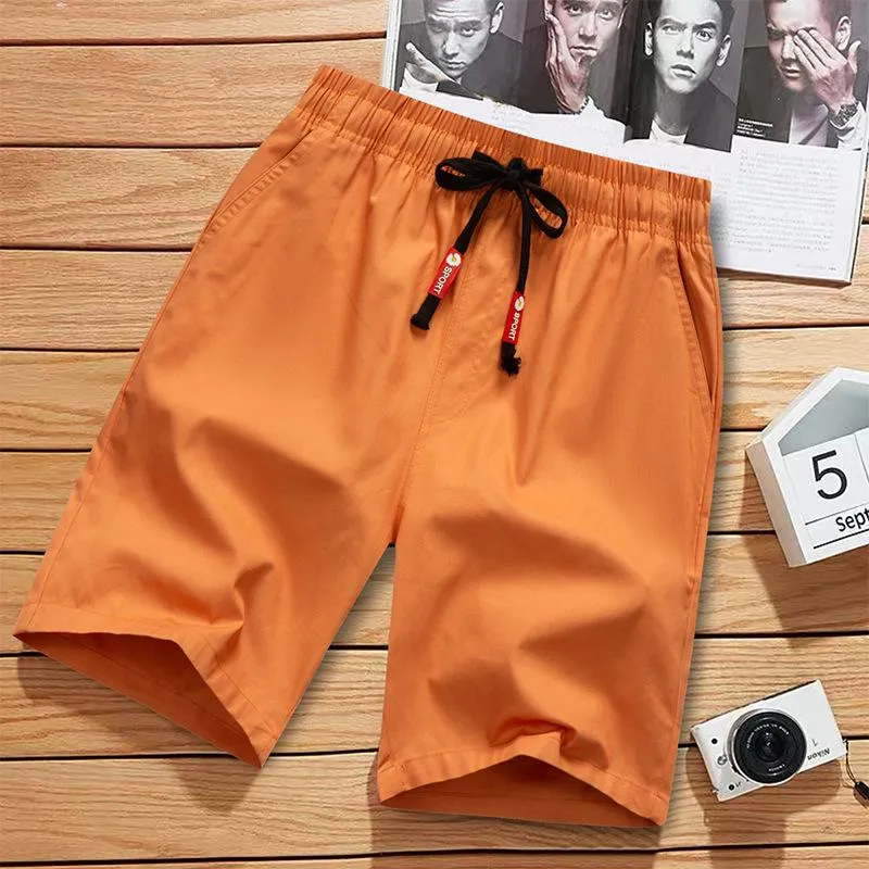Summer Casual Shorts Cotton Blend knee length Breathable Cooling Men Pants Korean Thin Shorts