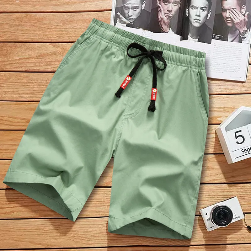 Summer Casual Shorts Cotton Blend knee length Breathable Cooling Men Pants Korean Thin Shorts