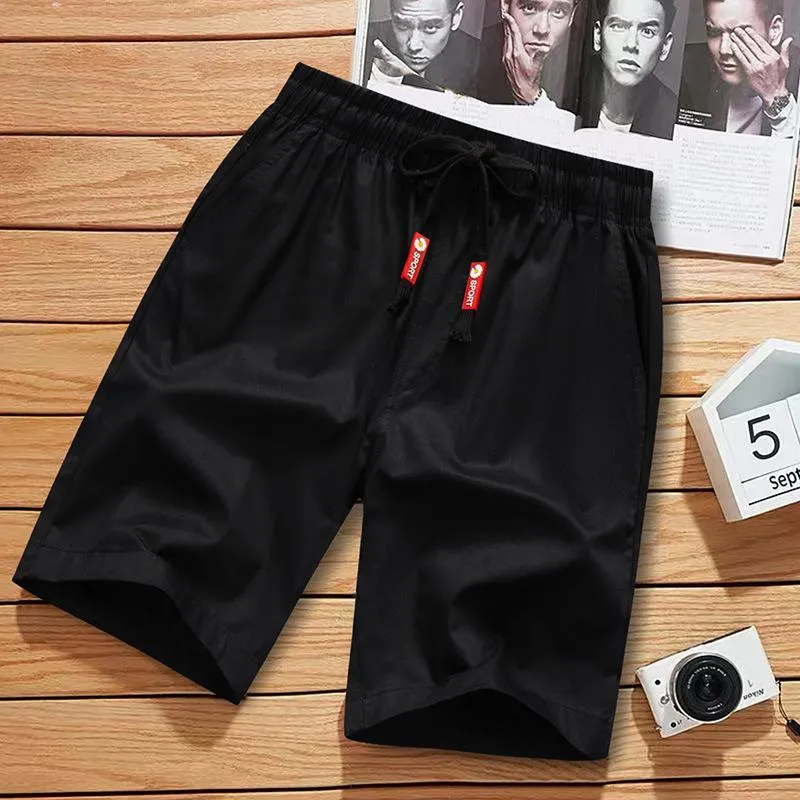 Summer Casual Shorts Cotton Blend knee length Breathable Cooling Men Pants Korean Thin Shorts