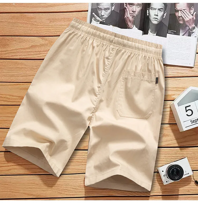 Summer Casual Shorts Cotton Blend knee length Breathable Cooling Men Pants Korean Thin Shorts