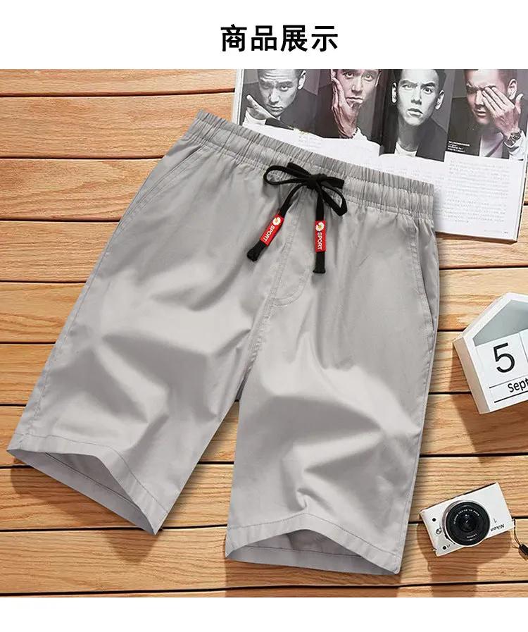 Summer Casual Shorts Cotton Blend knee length Breathable Cooling Men Pants Korean Thin Shorts
