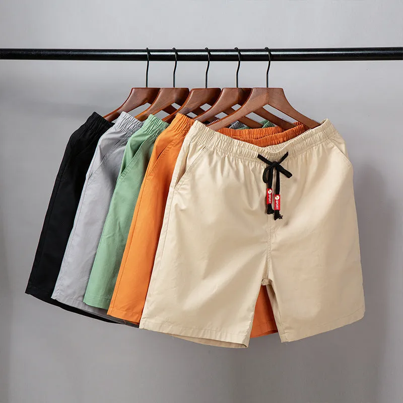 Summer Casual Shorts Cotton Blend knee length Breathable Cooling Men Pants Korean Thin Shorts