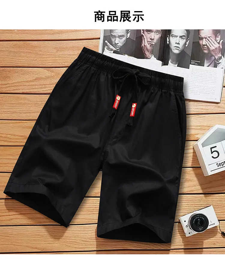 Summer Casual Shorts Cotton Blend knee length Breathable Cooling Men Pants Korean Thin Shorts