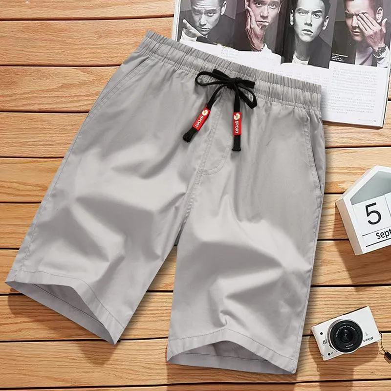 Summer Casual Shorts Cotton Blend knee length Breathable Cooling Men Pants Korean Thin Shorts